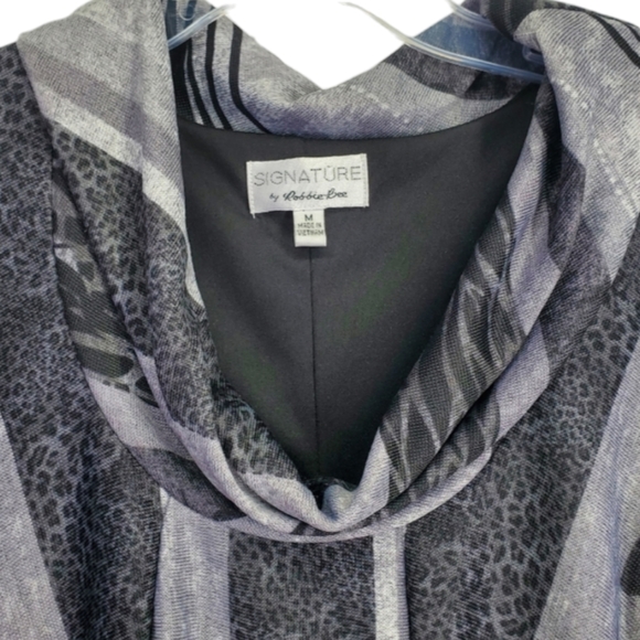 Signature by Robbie Bee Women Midi/Fit & Flare Dress Animal Print Size M - Picture 7 of 11